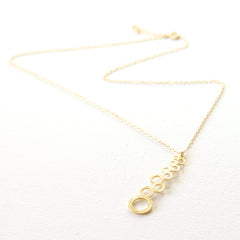 Bubble Bar Necklace - 18k Gold Pendant Charm Necklace