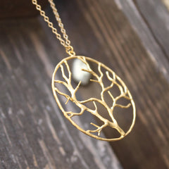 The Tree of Life Infinity Necklace - 18k Gold Tree Pendant Charm Necklace