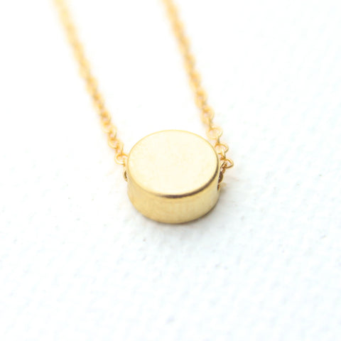 3D Mini Dot Necklace - 18k Gold Mini Dot Charm Necklace