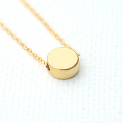 3D Mini Dot Necklace - 18k Gold Mini Dot Charm Necklace
