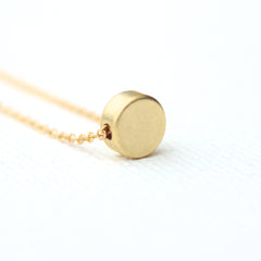 3D Mini Dot Necklace - 18k Gold Mini Dot Charm Necklace