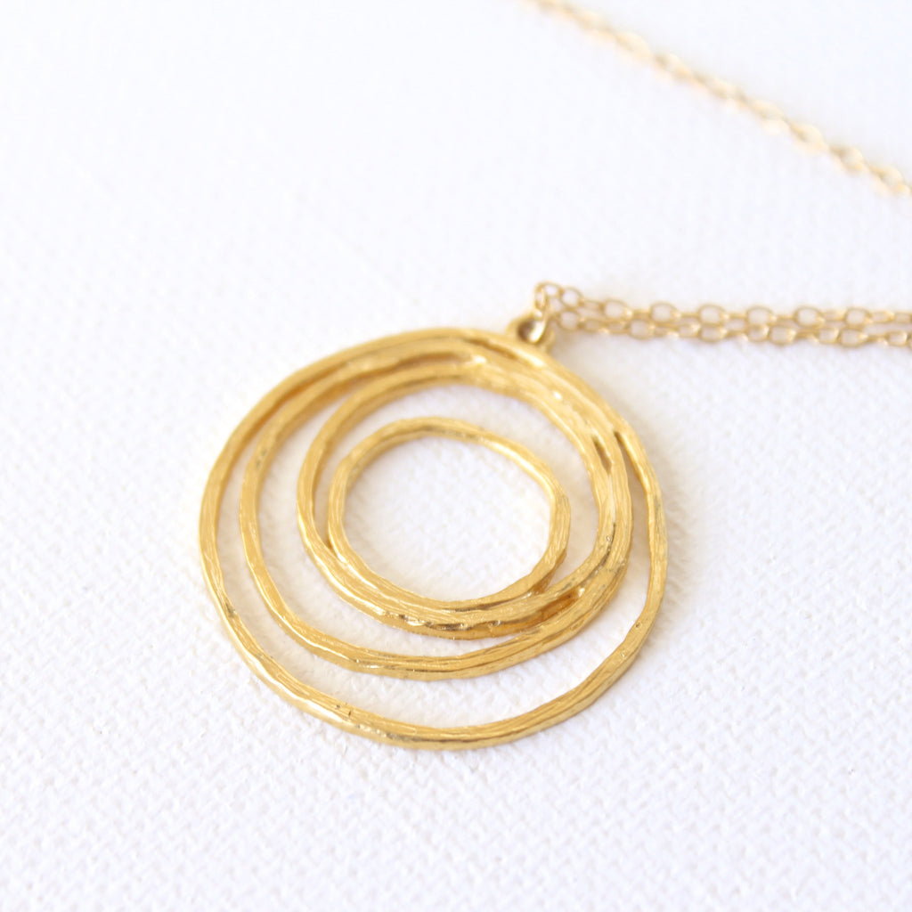 Sunrise Necklace - 18k Gold Pendant Charm Necklace