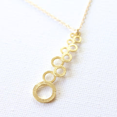 Bubble Bar Necklace - 18k Gold Pendant Charm Necklace