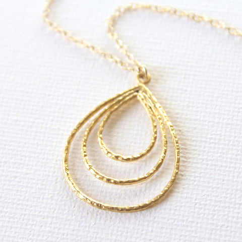 Teardrop Necklace 1.0 - 18k Gold Pendant Charm Necklace