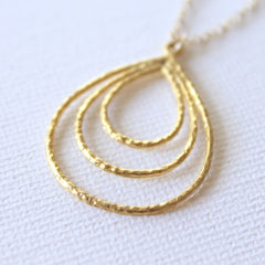 Teardrop Necklace 1.0 - 18k Gold Pendant Charm Necklace