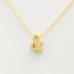 3D Punctuation Necklace - 18k Gold Hashtag, Ampersand, At Sign Charm Necklace