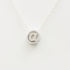 3D Punctuation Necklace - 18k Gold Hashtag, Ampersand, At Sign Charm Necklace
