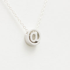 3D Punctuation Necklace - 18k Gold Hashtag, Ampersand, At Sign Charm Necklace