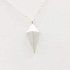 3D Geometric Diamond Necklace - 18k Gold Diamond Charm Necklace