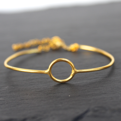 Infinity Bracelet - 24k Gold Dipped Cuff