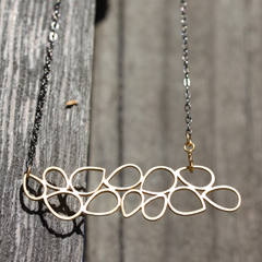 Tigerlilly Necklace - 18k Gold Organic Leaf Pendant Charm Necklace
