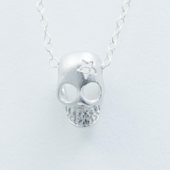 3D Ziggy Stardust Necklace - 18k Gold Skull Charm Necklace