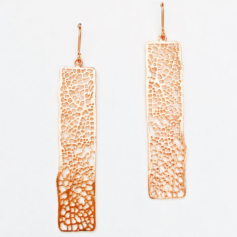 Autumn Rectangle Earrings - 18k Gold Earrings