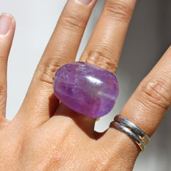 Purple Haze Ring - 18k Gold & Purple Amethyst Wire Wrapped Ring