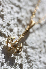 She-Ra Necklace - 18k Gold Medieval Axe Charm Necklace