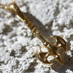She-Ra Necklace - 18k Gold Medieval Axe Charm Necklace
