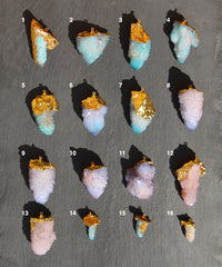 Mykonos Necklace - 24k Gold Dipped Spirit Quartz Necklace