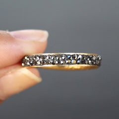 Infinity Band Ring - 24k Gold Dipped Swarovski Crystal Band