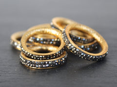 Infinity Band Ring - 24k Gold Dipped Swarovski Crystal Band